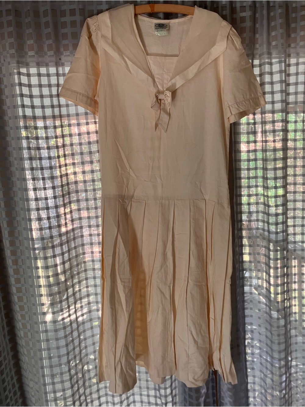Laura Ashely linen/cotton sailor dress — VINTAGE